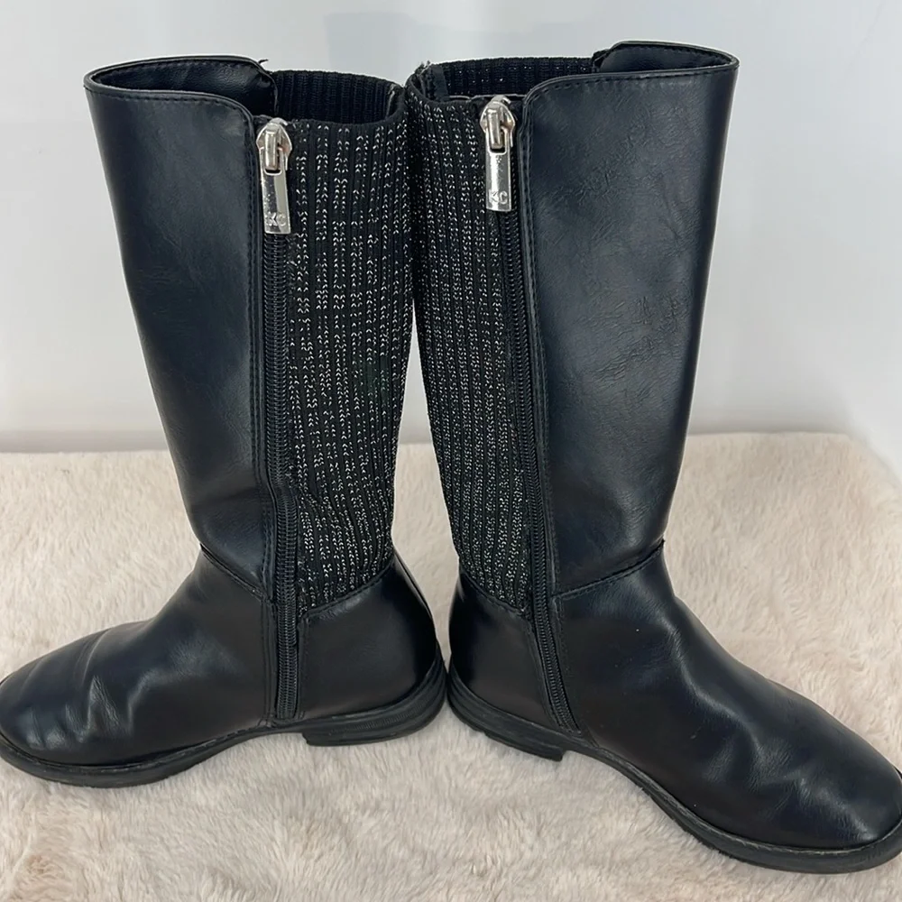 KENNETH COLE TODDLER SIZE 11 GIRLS Black Knee-High Boots